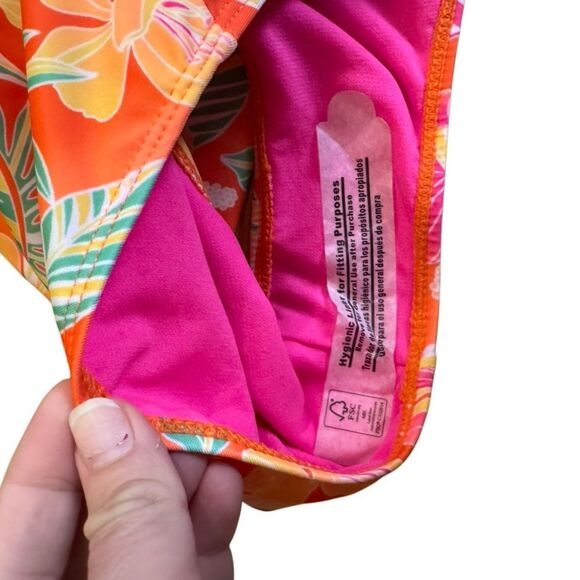 Wonder Nation Girls Zip-Up Rash Guard One-Piece Swimsuit Long Sleeve Size XL - Picture 5 of 6